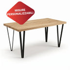 Tavolo gambe in ferro 4cm - piano forma A