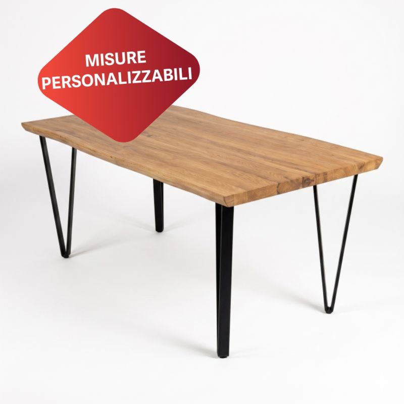 Tavolo gambe in ferro 4cm - piano forma B