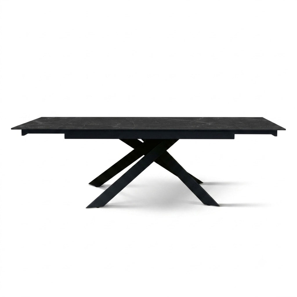 Tavolo Allungabile Orion – Ceramica Marmo Nero e Nero