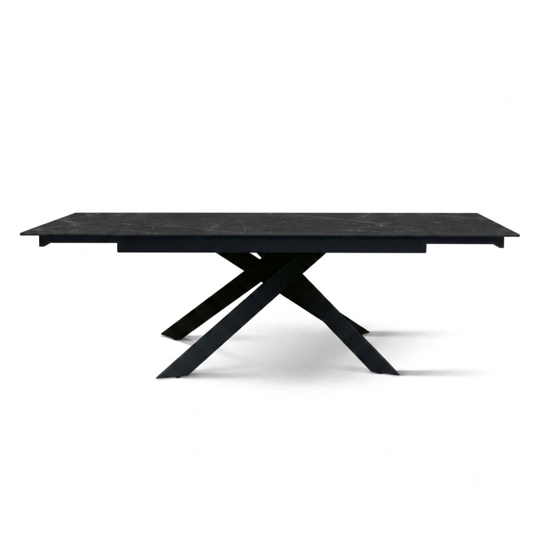 Tavolo Allungabile Orion – Ceramica Marmo Nero e Nero