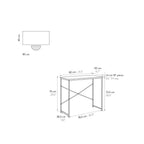 Scrittoio Mercurio, scheda tecnica con dimensioni: 80x40 cm, altezza 75 cm