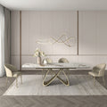 Tavolo Allungabile Aurelia – Ceramica Marmo e Champagne