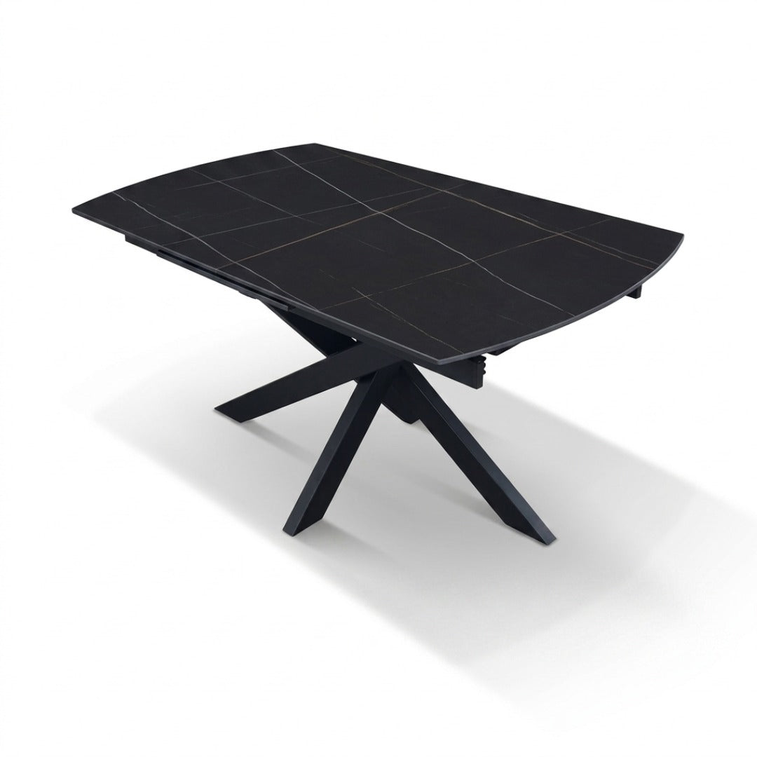 Tavolo Allungabile Sirio – Ceramica Marmo Nero e Nero