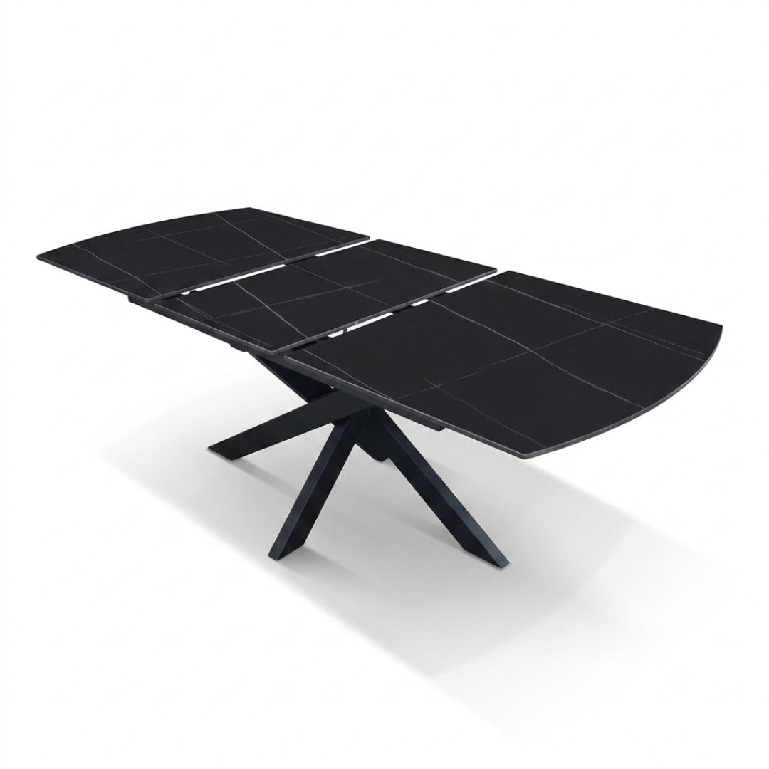 Tavolo Allungabile Sirio – Ceramica Marmo Nero e Nero