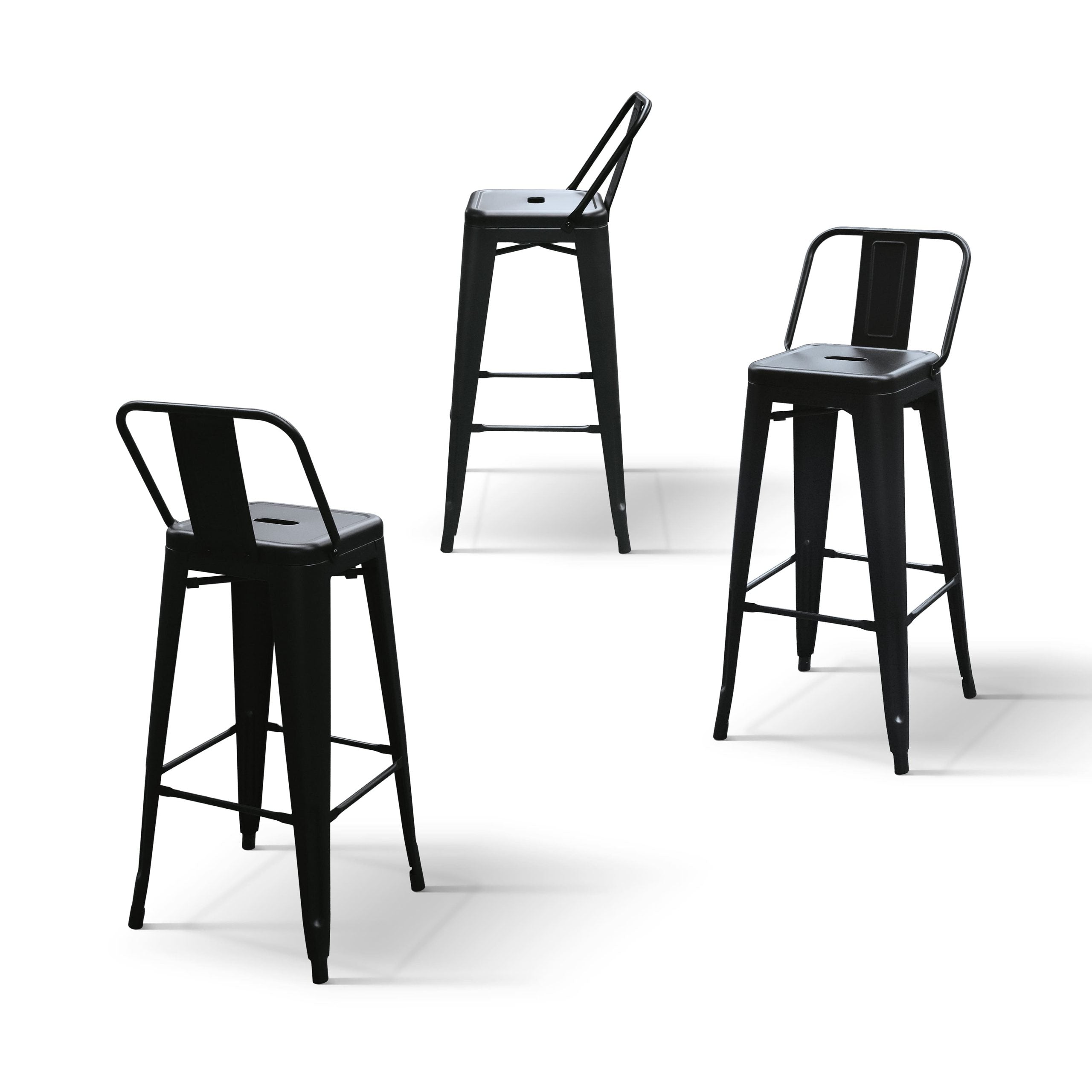 Sgabello Tolone Alto Nero
