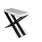 Consolle Allungabile Diago - Bianco Frassino struttura Antracite 3