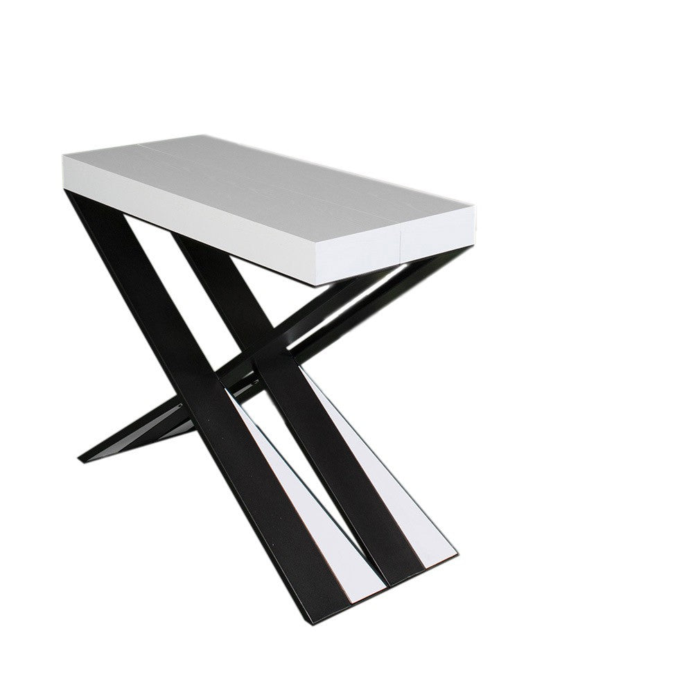 Consolle Allungabile Diago - Bianco Frassino struttura Antracite 3