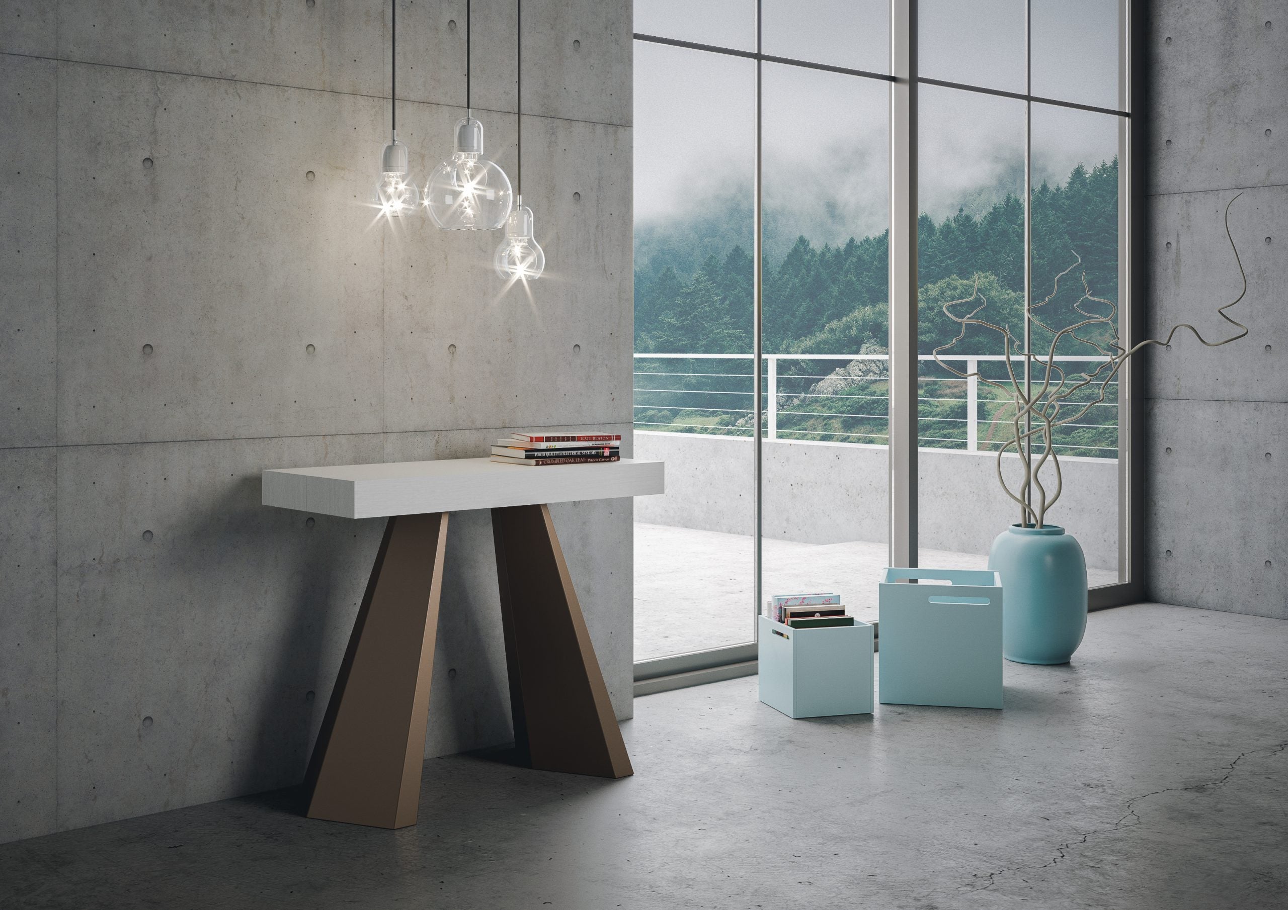 Consolle Allungabile Diamante - Bianco Frassino 1