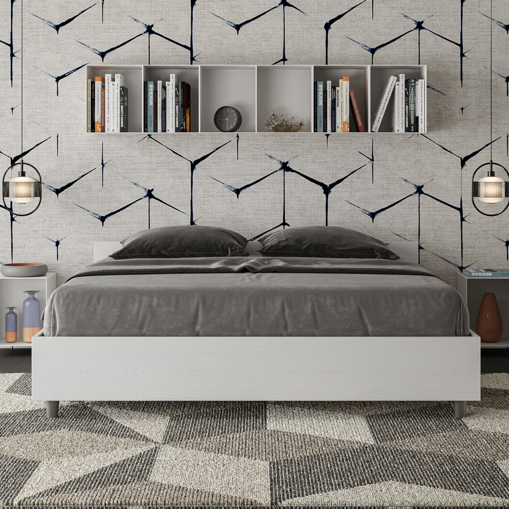 Letto Nuamo Contenitore Bianco Frassino frontale