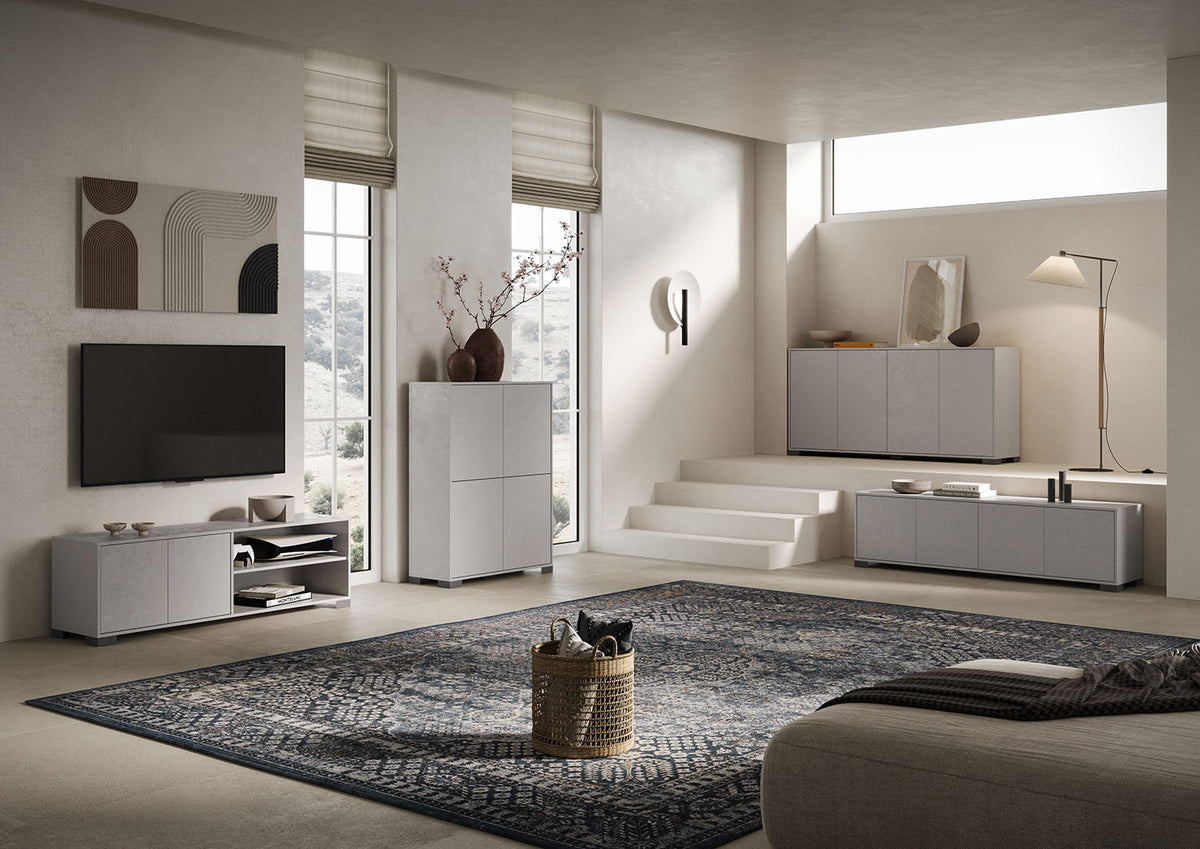 Credenza Alta Lumina 4 Ante - Cashmere