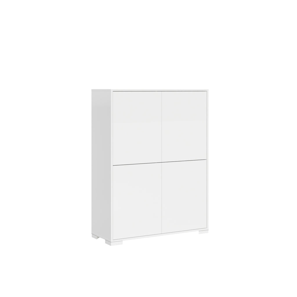 Credenza Alta Lumina 4 Ante - Bianco Lucido