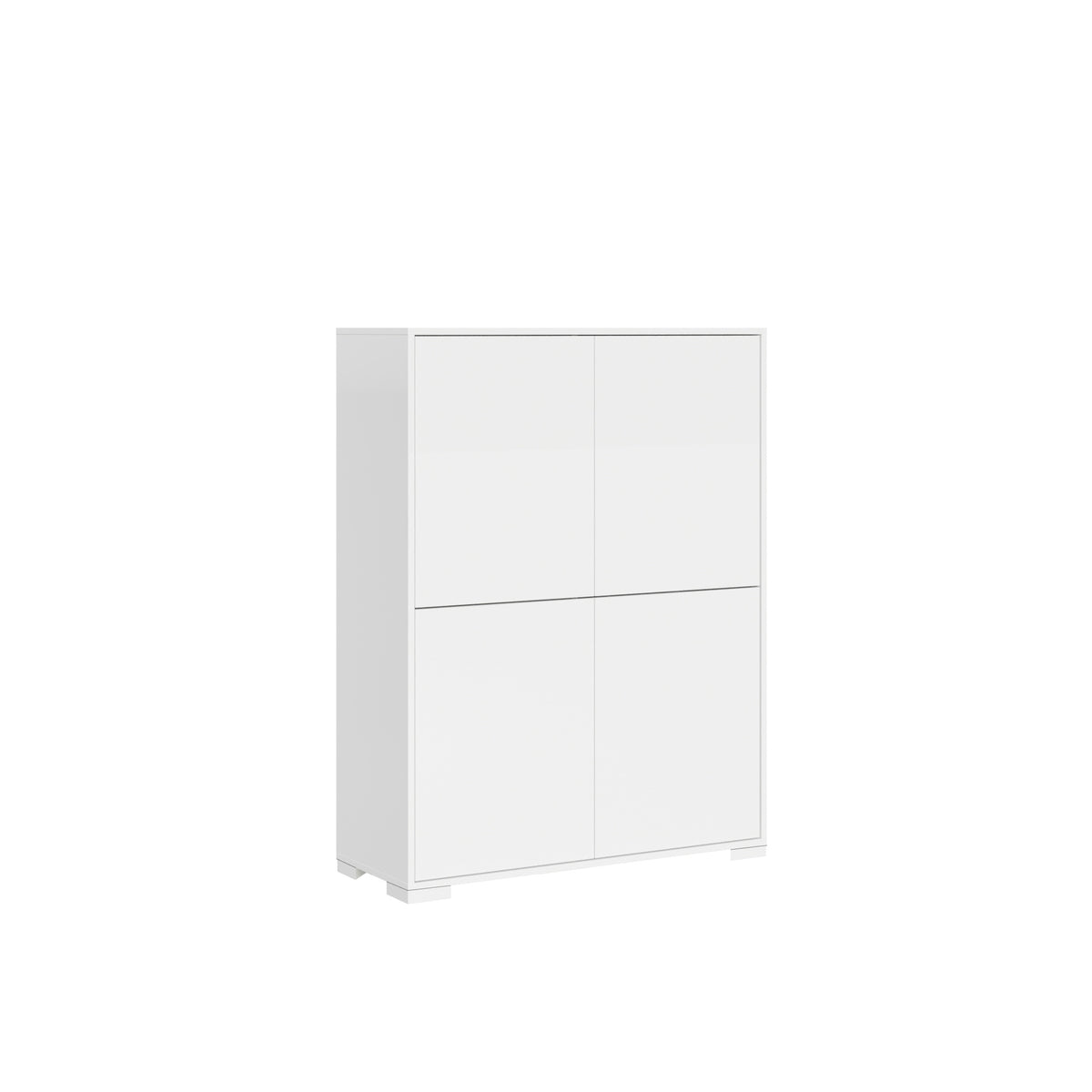 Credenza Alta Lumina 4 Ante - Bianco Lucido