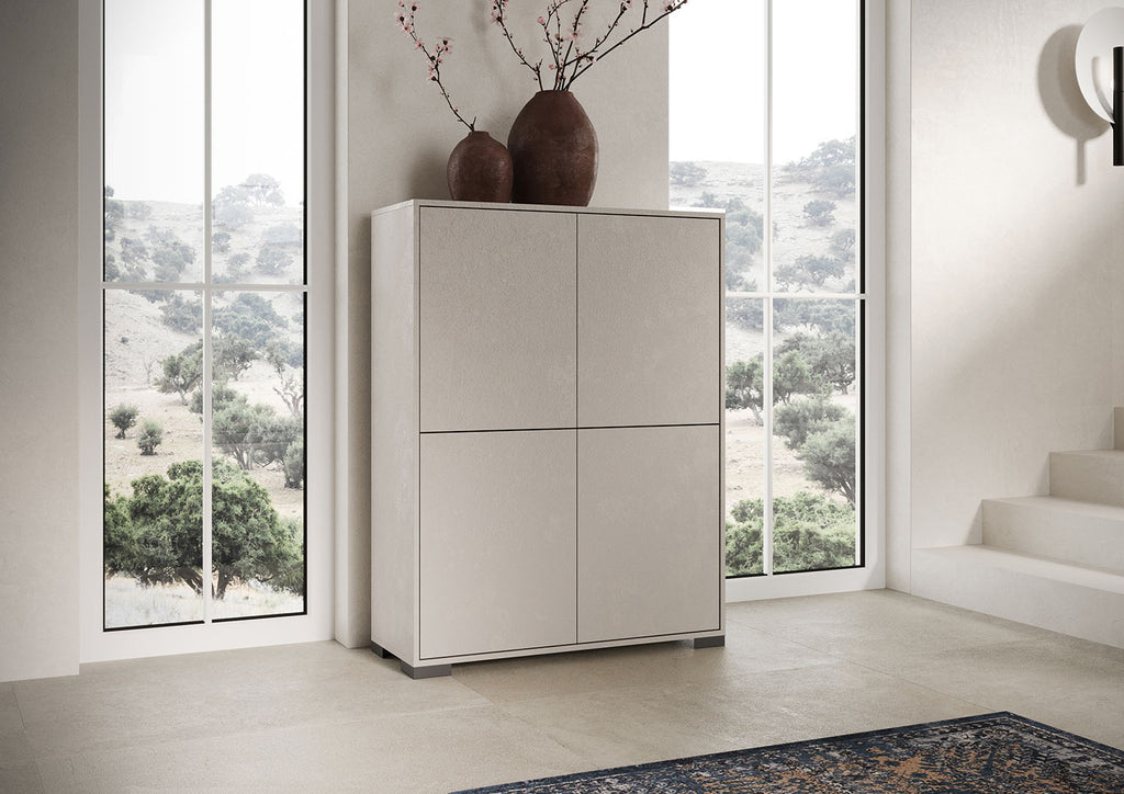 Credenza Alta Lumina 4 Ante - Cashmere