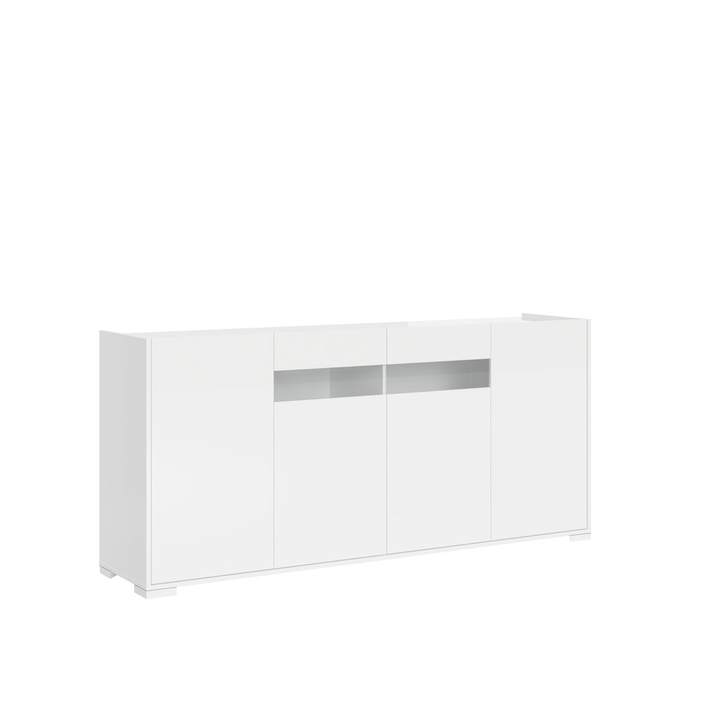 Madia Riflesso 4 Ante - Bianco Lucido