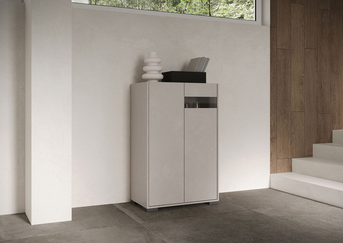 Credenza Alta Riflesso 2 Ante - Cashmere