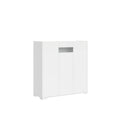 Credenza Alta Riflesso 3 Ante - Bianco Lucido