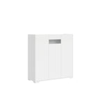Credenza Alta Riflesso 3 Ante - Bianco Lucido
