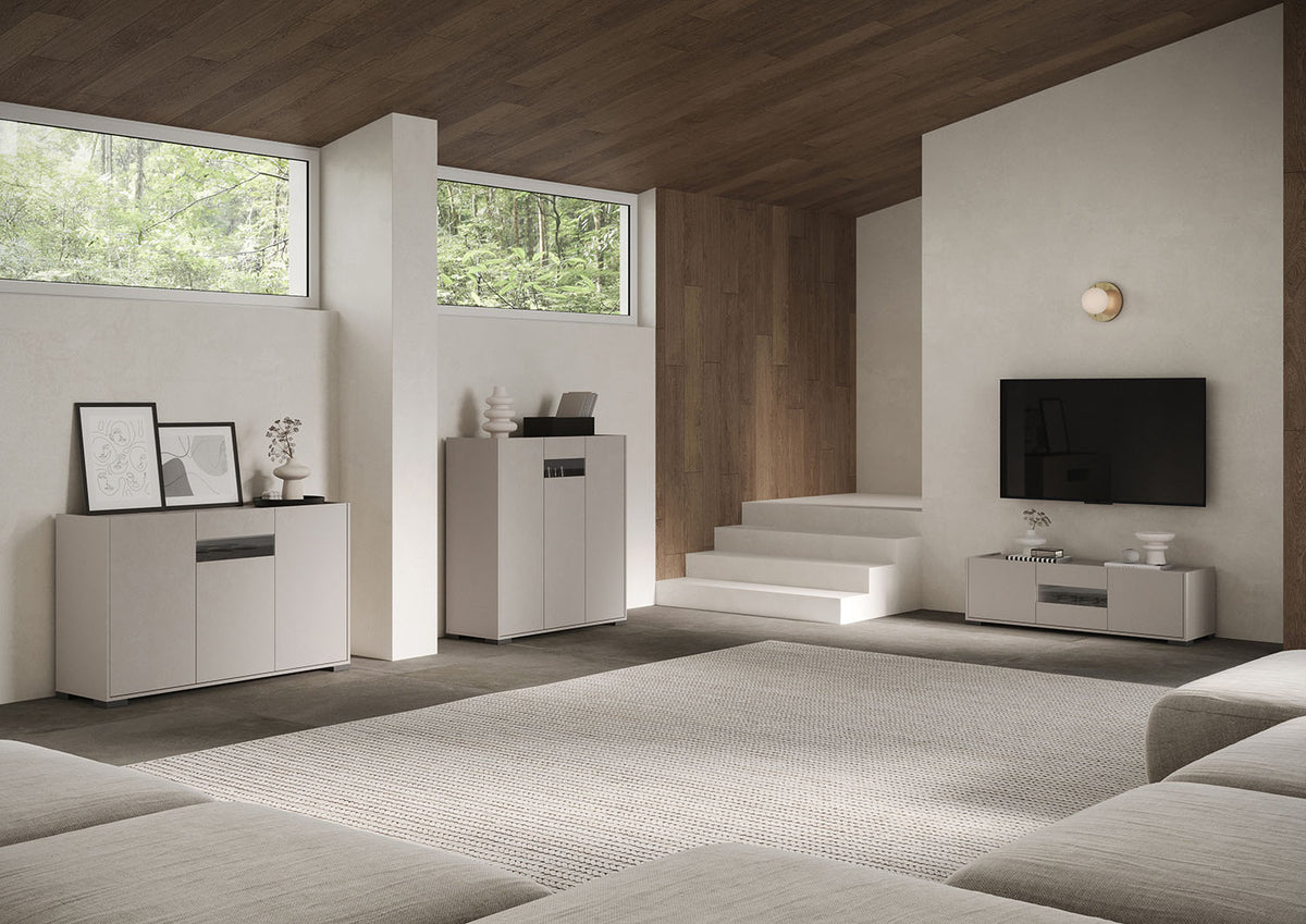 Credenza Alta Riflesso 2 Ante - Cashmere
