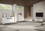 Credenza Alta Riflesso 2 Ante - Bianco Lucido