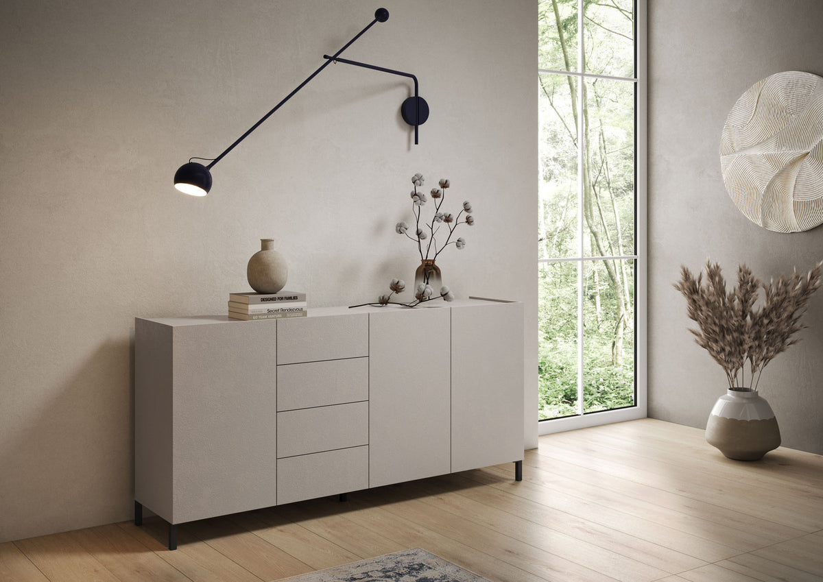 Madia Solaria 3 Ante e 4 Cassetti - Cashmere
