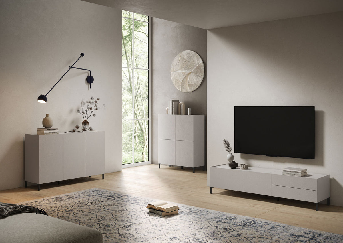 Credenza Alta Solaria 4 Ante - Cashmere
