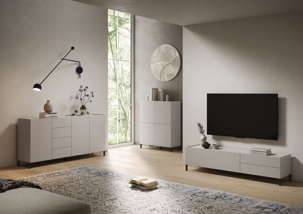 Madia Solaria 3 Ante e 4 Cassetti - Cashmere