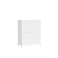 Credenza Alta Solaria 4 Ante - Bianco Lucido