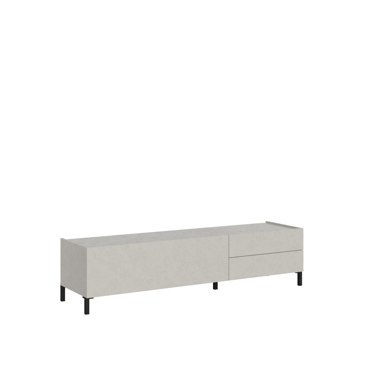 Porta TV Solaria 1 Ribalta e 2 Cassetti - Cashmere