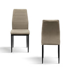 Sedia Iris Beige - vista frontale e retro