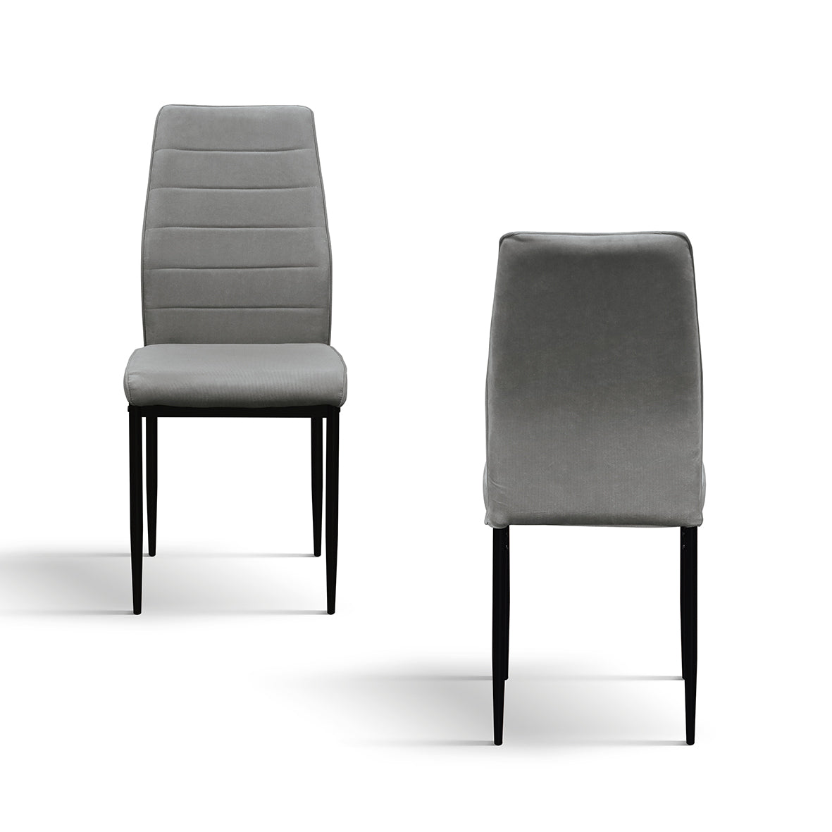 Sedia Iris Grigio - vista frontale e retro