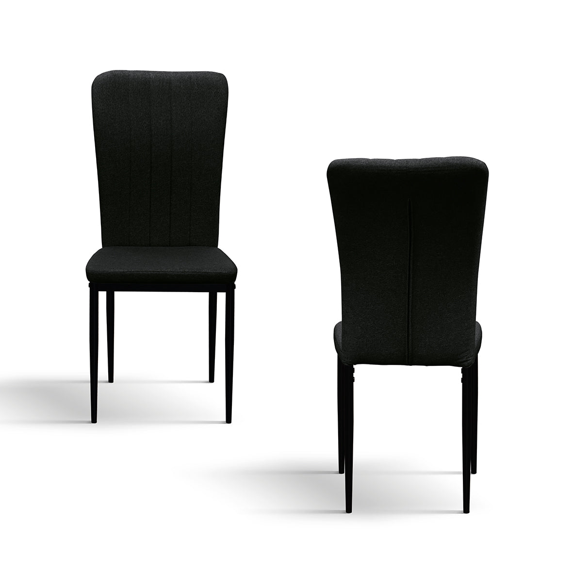 Sedia Ester Nero - vista frontale e retro