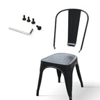 Sedia Vela Nero - dettaglio kit di montaggio