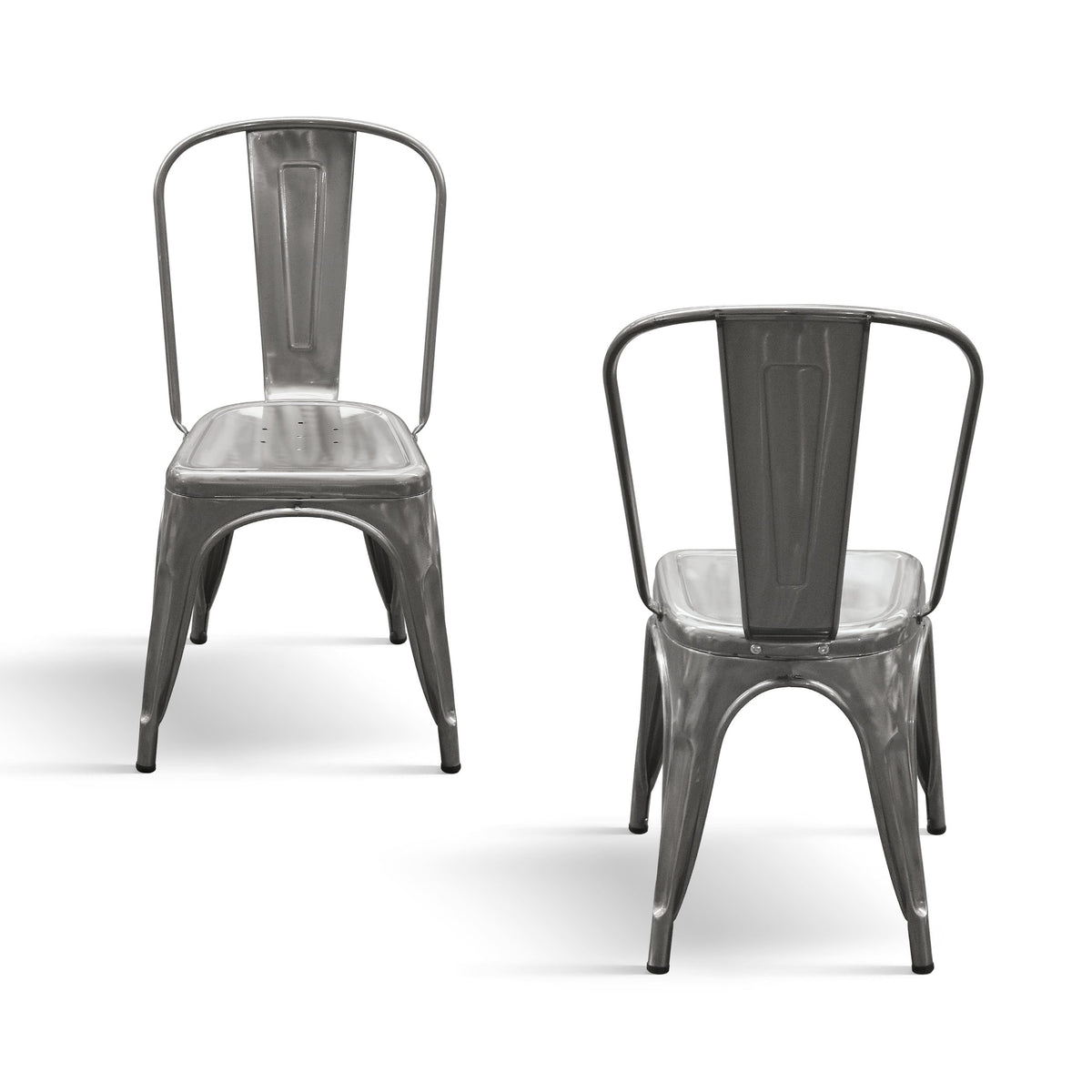 Sedia Vela Grigio - vista frontale e retro