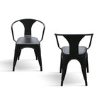 Sedia Riva Nero - vista frontale e retro