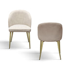 Sedia Champagne - vista frontale e retro a confronto