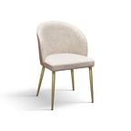 Sedia Champagne - vista laterale in tessuto beige