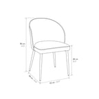 Sedia Champagne - schema misure