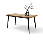 Set Venere, vista frontale con sei sedie grigie, retro