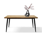 Set Venere, vista frontale con sei sedie grigie