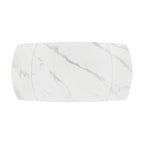 Lyra Extendable Round Table – Statuario White and Black Ceramic