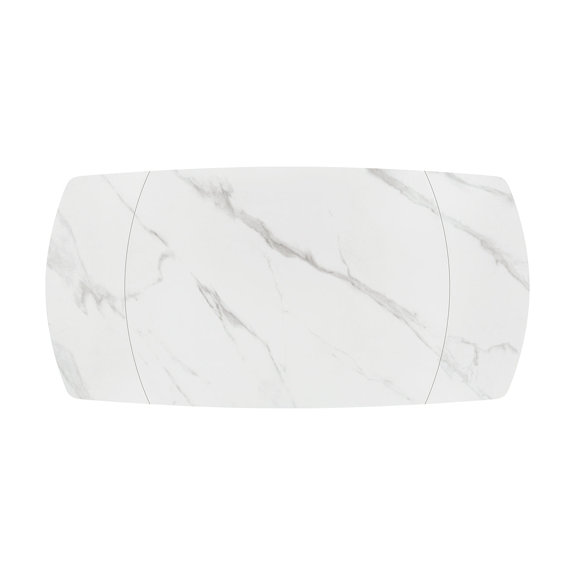 Lyra Extendable Round Table – Statuario White and Black Ceramic
