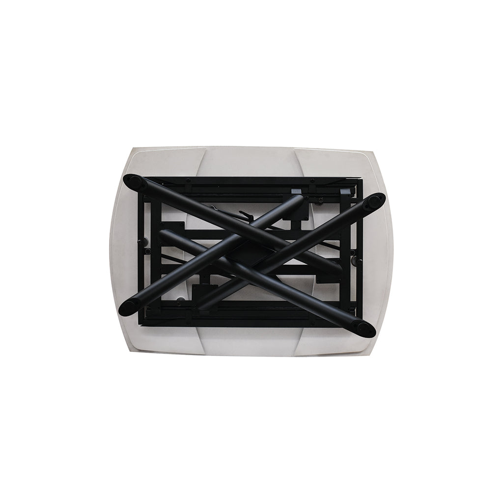 Lyra Extendable Round Table – Statuario White and Black Ceramic
