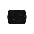 Lyra Extendable Round Table – Black Marble Ceramic and Black