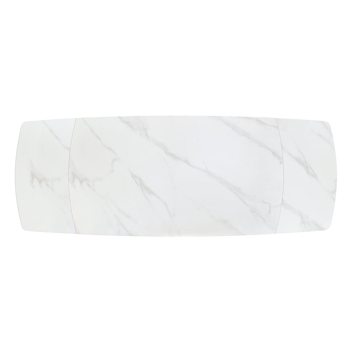 Vesper Extendable Table – White Ceramic and Black Metal