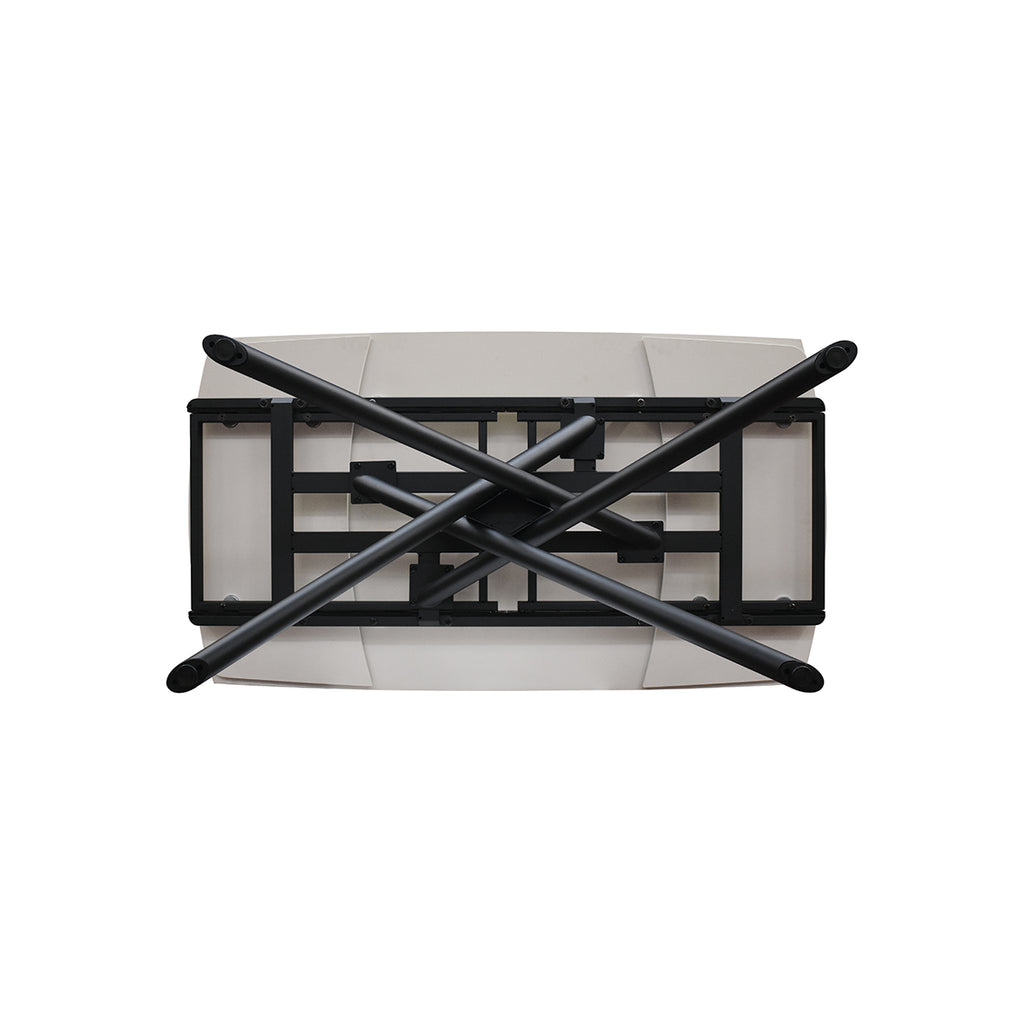 Vesper Extendable Table – White Ceramic and Black Metal