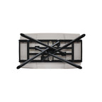 Vesper Extendable Table – White Ceramic and Black Metal