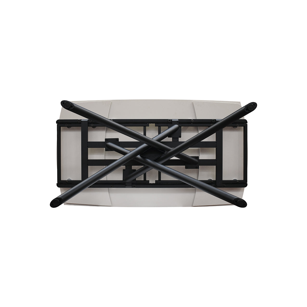 Vesper Extendable Table – White Ceramic and Black Metal