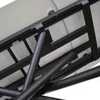 Vesper Extendable Table – White Ceramic and Black Metal