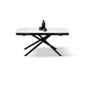 Vesper Extendable Table – White Ceramic and Black Metal