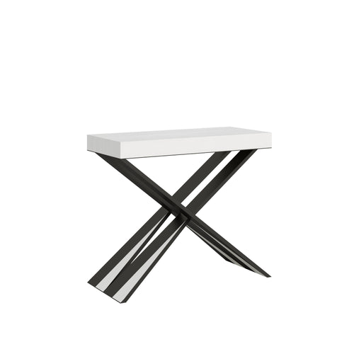 Consolle Allungabile Diago - Bianco Frassino struttura Antracite